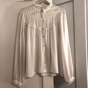Zara polka dot blouse